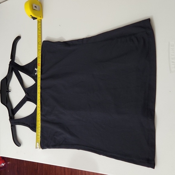 Under Armour Tank Top Womens Racerback Black fits a s/m see meaurments - Picture 4 of 7